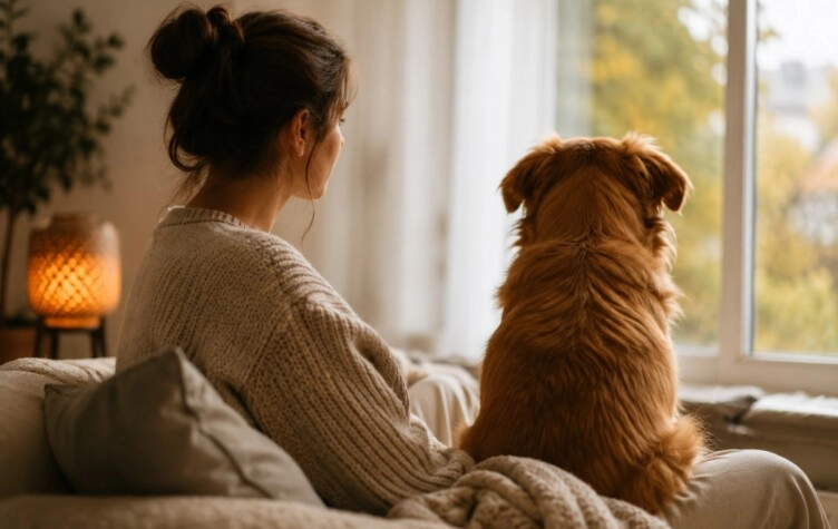 Qué significa que tu perro se siente de espaldas a vos