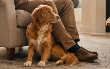 Qué significa que tu perro se siente en tus pies: las razones detrás de este gesto tan común