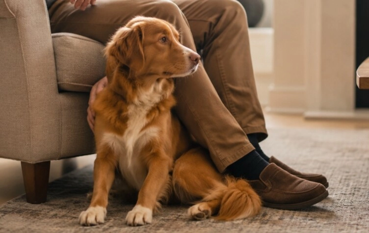 Qué significa que tu perro se siente en tus pies: las razones detrás de este gesto tan común