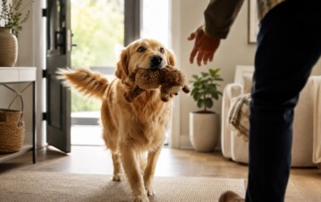 Tu perro te trae su juguete favorito cuando llegás a casa: qué significa ese gesto tan tierno