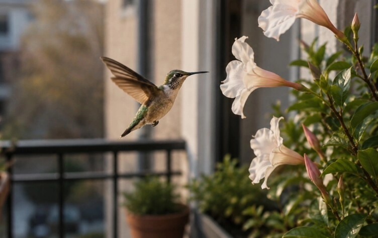 Qué significa que un colibrí aparezca en tu jardín o en tu balcón