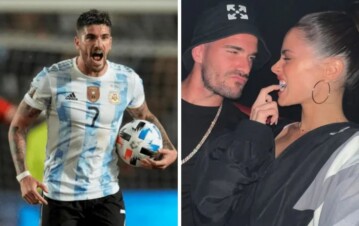 Explosivo gesto de Tini Stoessel con Rodrigo De Paul tras el triunfo de Argentina en Kansas City