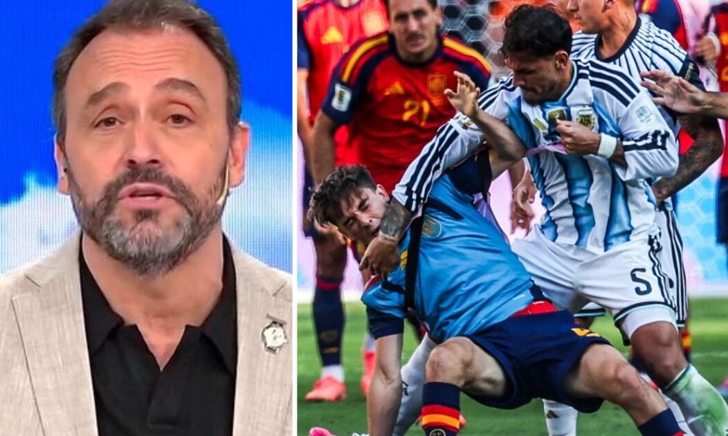 ¡Tranquilo, Adrián! Pallares estalló en vivo, tras el escándalo de Argentina con España en el Mundial: "Parece que somos un mierda"