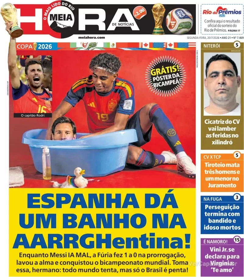 LO UNICO QUE PUDO FESTEJAR BRASIL EN ESTE CAMPEONATO: LA DERROTA DE ARGENTINA.