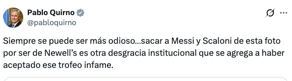 LA CONTUNDENTE Y DESAFIANTE RESPUESTA DEL MINISTRO DE RELACIONES EXTERIORES, PABLO QUIRNO, AL POSTEO DE CENTRAL.