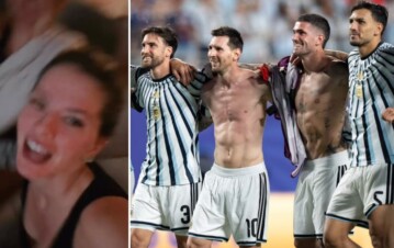 La China Suárez mostró su intimidad en la victoria de la Selección Argentina para llegar a semis del Mundial: el video