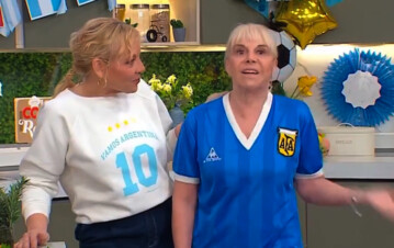 Claudia Villafañe palpitó la semifinal contra Inglaterra del Mundial con la camiseta de Diego y detalles desconocidos