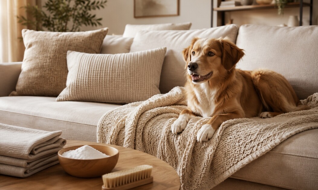 Cómo sacar el olor a perro de las mantas y sillones sin lavarlos todo el tiempo