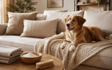Cómo sacar el olor a perro de las mantas y sillones sin lavarlos todo el tiempo