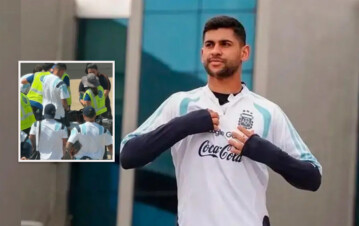 El Cuti Romero no pasó una revisión policial en el Mundial y lo retuvieron: el video del incómodo momento