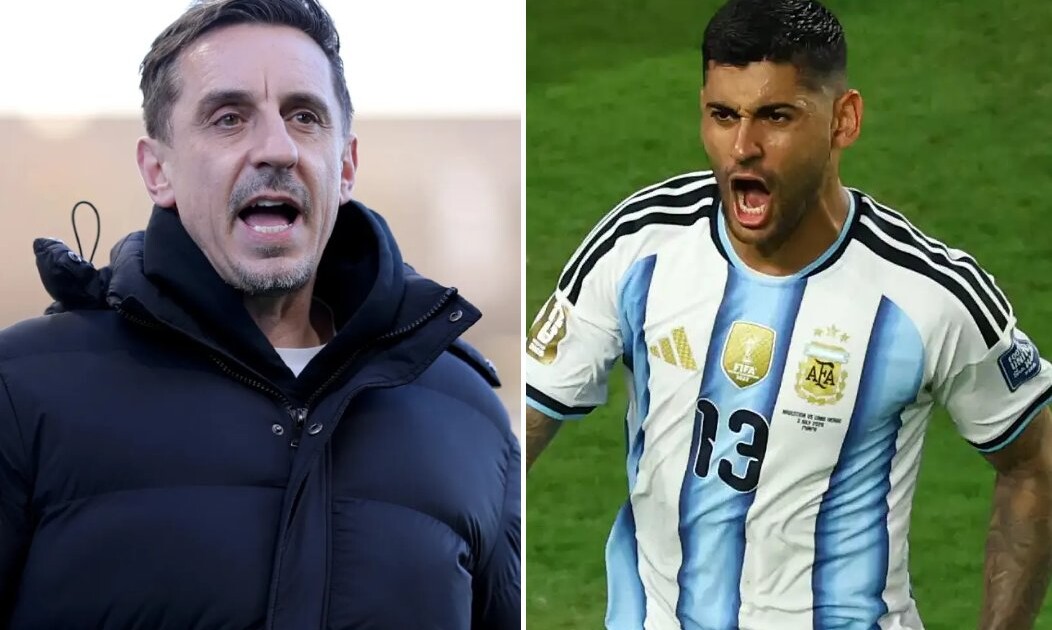 Gary Neville volvió a atacar a Cuti Romero y apuntó contra Messi: “Ridículo”