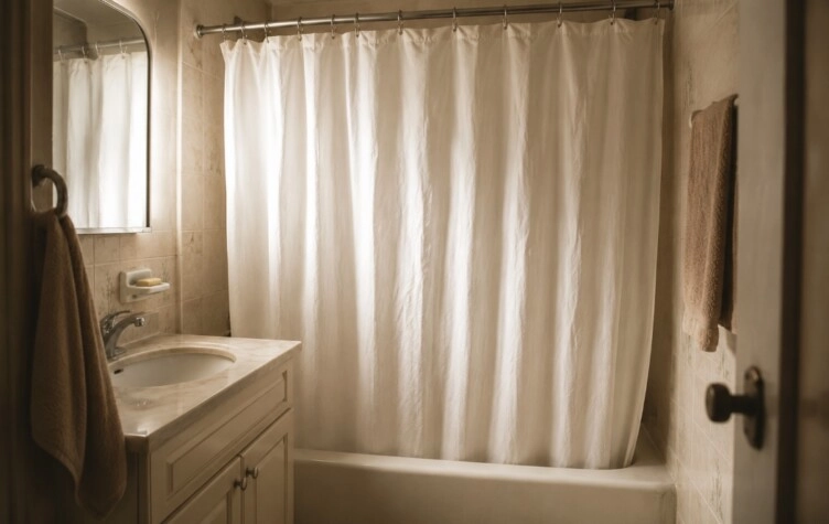 El truco viral para sacar las manchas de la cortina del baño sin tener que cambiarla