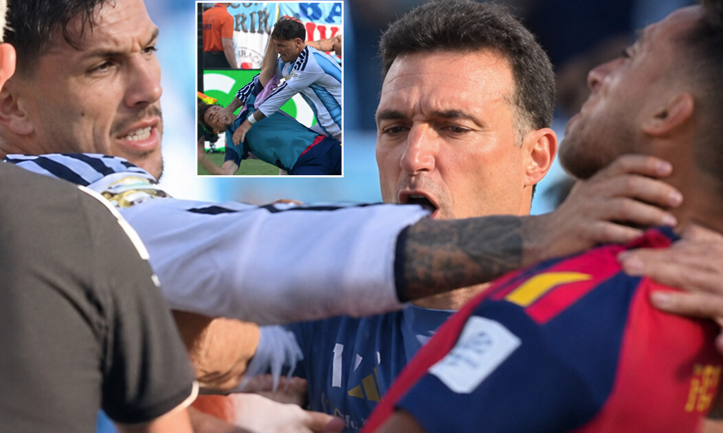 El video completo de la pelea de Leandro Paredes contra los jugadores de España: se agarraron del cuello, hubo trompadas y agresiones