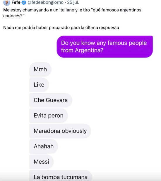 LA SECUENCIA CON EL ITALIANO QUE RELATO FEFE. LA ESTA PASANDO DE PRIMERA.