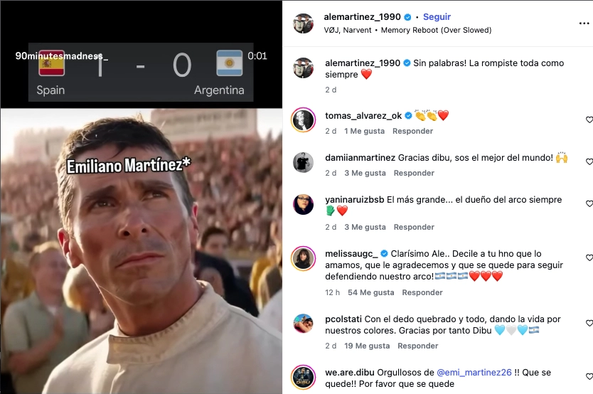 EL EXPLOSIVO POSTEO DEL HERMANO DEL DIBU MARTINEZ