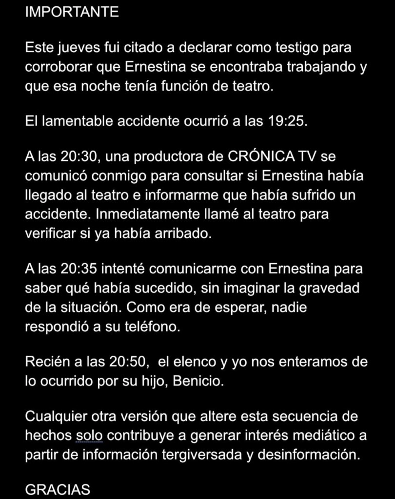 EL COMUNICADO URGENTE DE JOSE MARIA MUSCARI