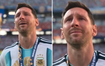 La imagen que conmueve al mundo: el llanto desconsolado de Lionel Messi al recibir la medalla luego de la final con España