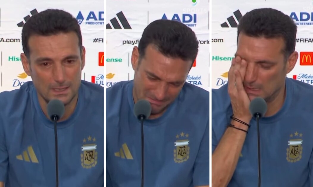 Video: Lionel Scaloni se quebró en llanto y debió interrumpir la conferencia de prensa