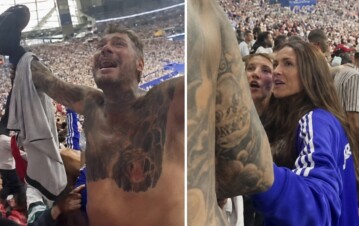 ¡Tranquilo, Cabezón! Marcelo Tinelli le festejó el triunfo de Argentina en la cara a los ingleses y sus hijas tuvieron que pararlo y evitar una pelea