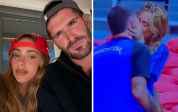 ¡A los besos! Tini Stoessel y Rodrigo de Paul festejaron apasionados el triunfo argentino: el video