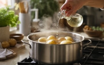 Para qué sirve agregar vinagre al hervir las papas