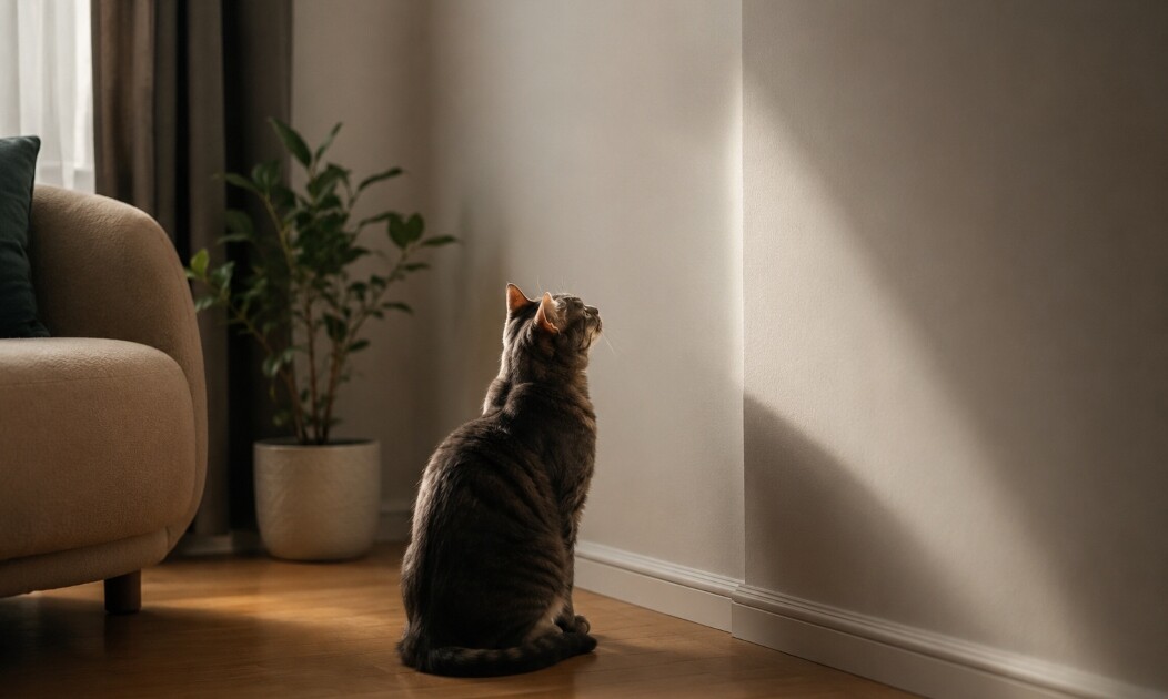 Por qué los gatos se quedan mirando un rincón fijo y qué puede explicar ese comportamiento