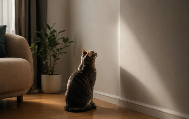 Por qué los gatos se quedan mirando un rincón fijo y qué puede explicar ese comportamiento