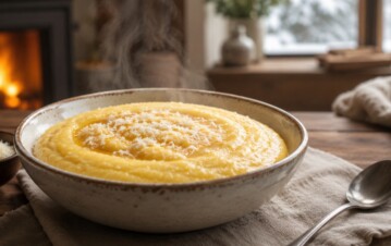 Rinde, llena y queda riquísima: la receta simple de polenta cremosa para estos días fríos