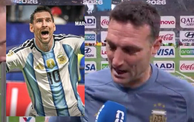 La emoción de Scaloni tras el 3-2 a Egipto