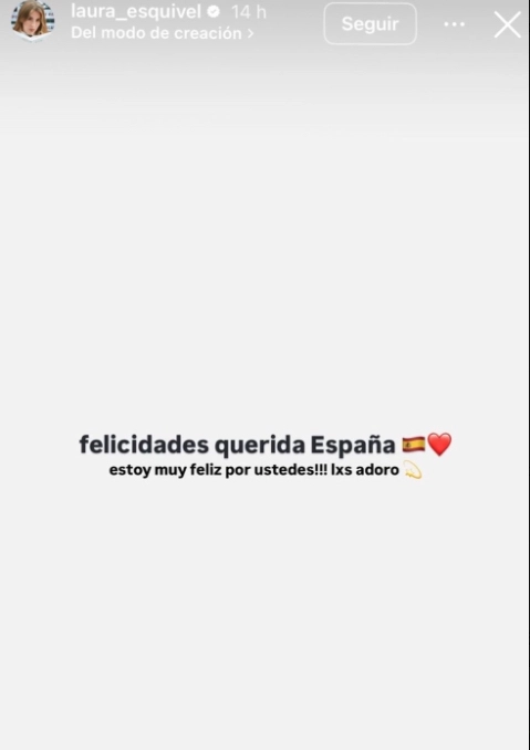 LAURA ESQUIVEL SALUDO LA CONSAGRACION ESPAÑOLA. ¿?