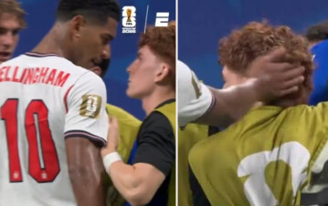 El video de la cobarde agresión de Bellingham al Colo Barco tras la victoria de la Selección ante Inglaterra