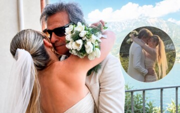 Las fotos de la polémica boda secreta de Claudio Rígoli con su joven pareja en Italia: sus románticos looks &nbsp;&nbsp;