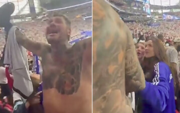 ¡Tranquilo, Cabezón! Marcelo Tinelli le festejó el triunfo de Argentina en la cara a los ingleses y sus hijas tuvieron que pararlo y evitar una pelea