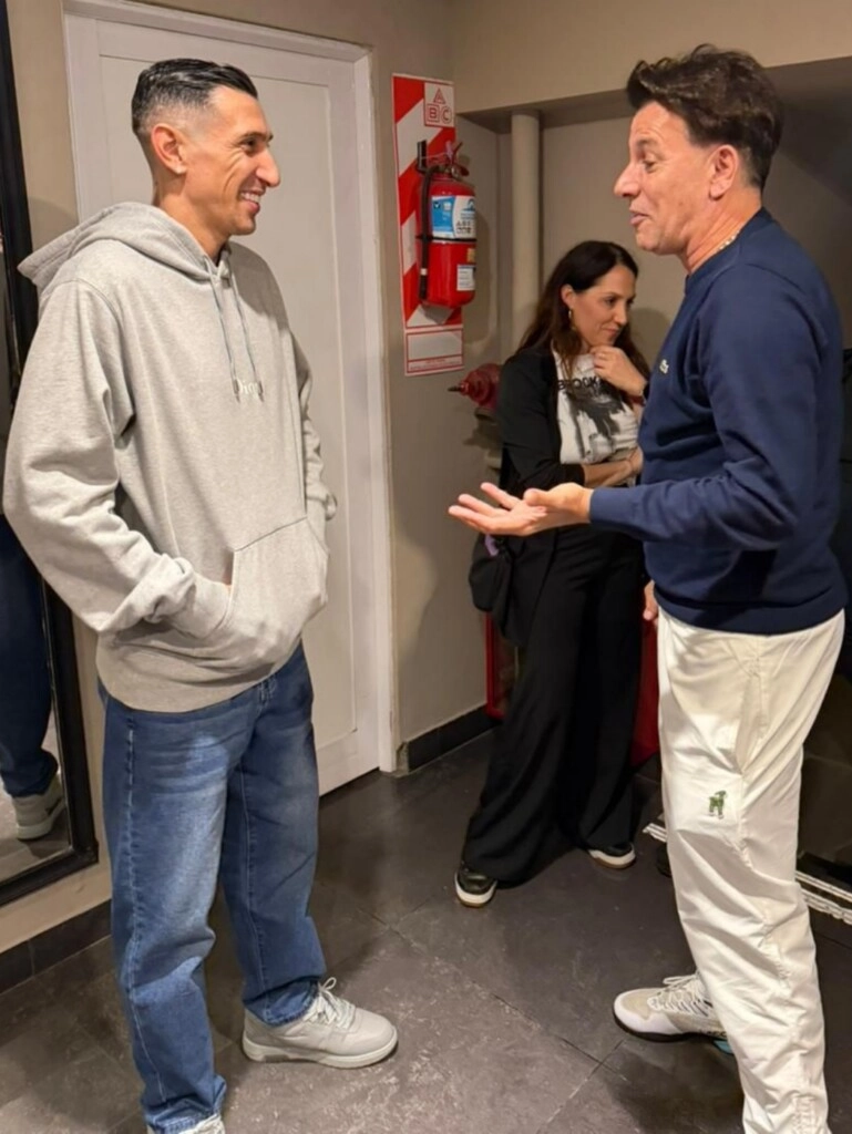 Admiración mutua: Ángel Di María y Martín Bossi.