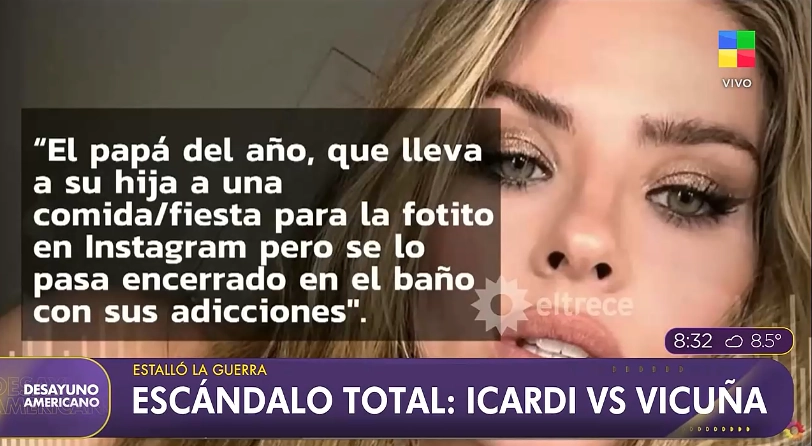La China Suárez contra Benjamín Vicuña