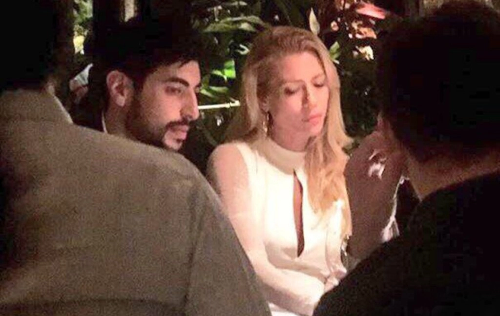 Facundo Moyano y Nicole Neumann, cenando en España. (Archivo)
