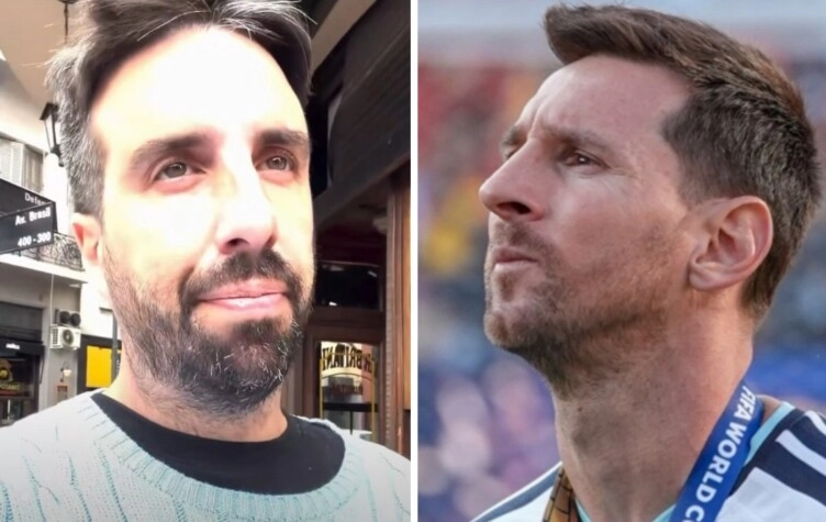 Flavio Azzaro y Lionel Messi.