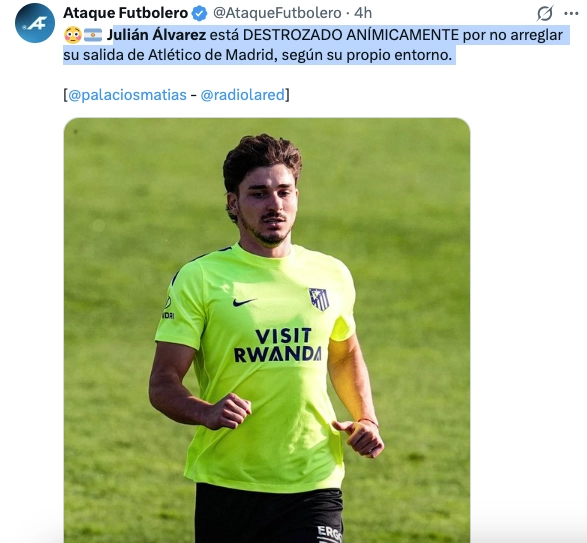 JULIAN, DESTROZADO ANIMICAMENTE.
