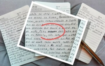 La carta de Lionel Messi. (Instagram)