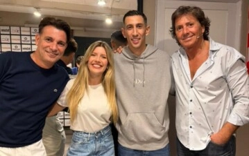 Martín Bossi, Laurita Fernández, Ángel Di María y Gustavo Bermúdez.
