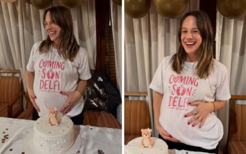 Mica Lapegüe no pudo contener la emoción: sus amigas le organizaron un baby shower sorpresa