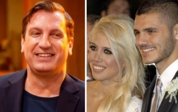 Maxi López en el casamiento de Wanda e Icardi