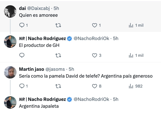 A NACHO LE PREGUNTARON QUIEN ES EL, Y DIO PRECISIONES.