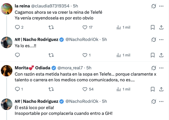 LA GENTE ES MALA Y COMENTA, Y NACHO ECHA LEÑA AL FUEGO.