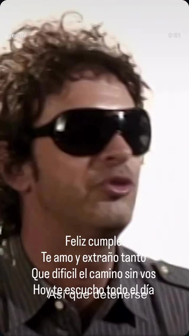 Benito Cerati dedicó unas palabras a su papá. Fotos: IG.