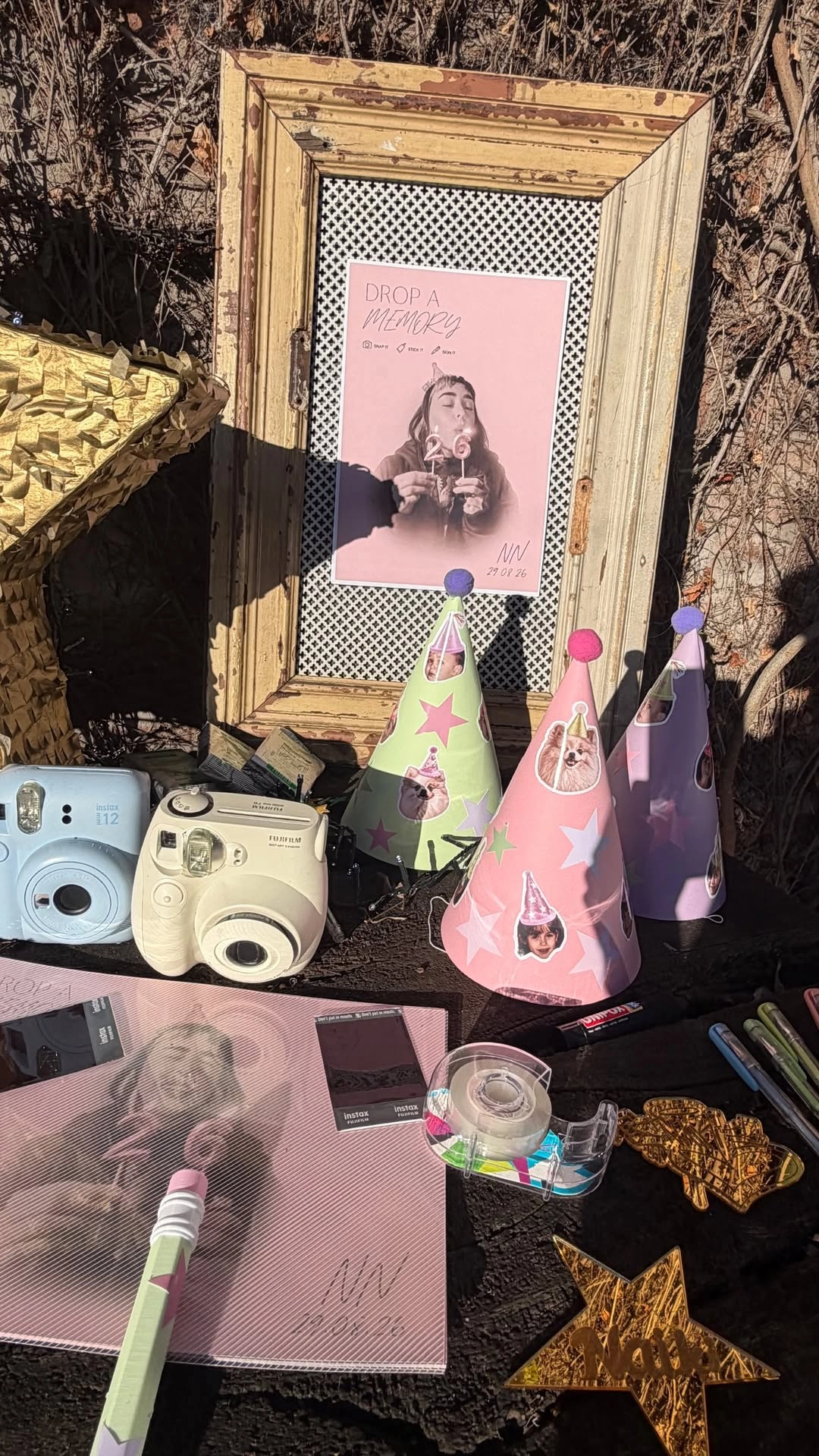 La decoración del cumple tuvo muchos guiños vintage. Foto: IG.