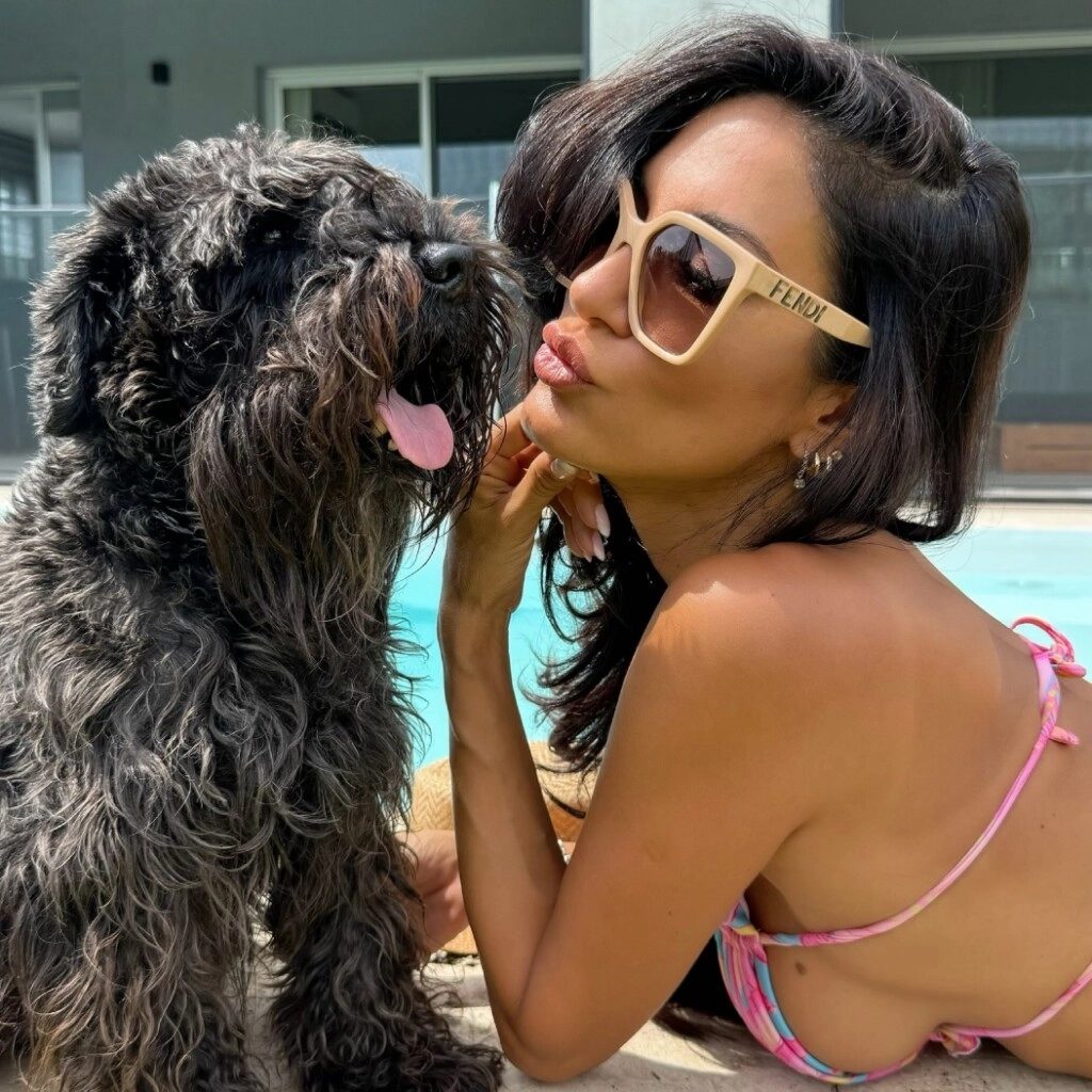 Silvina Escudero, con Mulata. (Instagram)