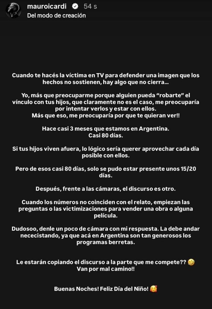 Comunicado de Mauro Icardi