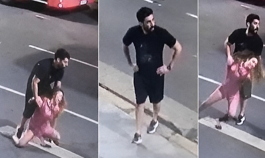 El video que muestra a Facundo Moyano desesperado, agarrando a la fuerza a su novia en la calle, intentado huir desnuda y drogada