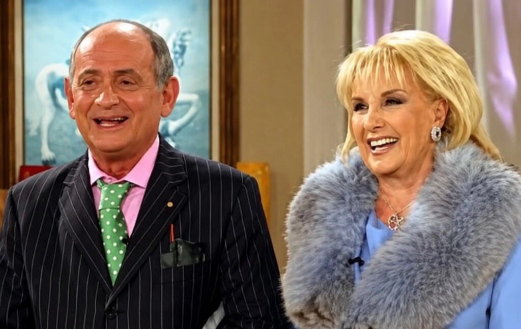 Chiche Gelblung y Mirtha Legrand, en el programa de su reconciliación.